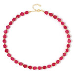 Fuchsia-Quarz-Silberhalskette