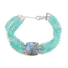 Bracelet en argent et Labradorite