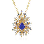 Cobaltblauer Spinell-Silberhalskette (Gems en Vogue)