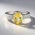 Bague en argent et Béryl jaune