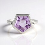 Anello in argento con Ametista Rose de France