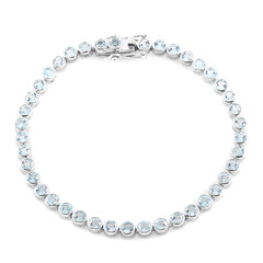 Himmelblauer Topas-Silberarmband