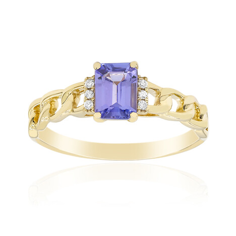 Anillo en oro con Tanzanita AAA (CIRARI)