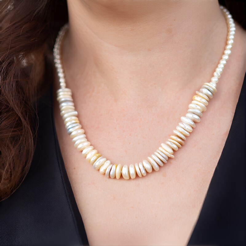 Keshi pearl Silver Necklace (TPC)