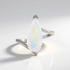 Anello in argento con Opale di Welo AAA (de Melo Essence)