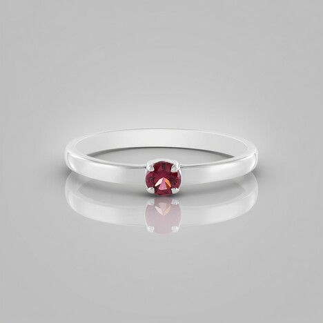 Anello in argento con Spinello Rosso