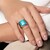 Blauer Kingman Mohave-Türkis-Silberring (Jones Lee)