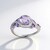 Anello in argento con Ametista Rose de France (Adela Silber)