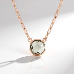Collana in argento con Ametista Verde (Adela Silber)