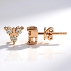 Orecchini in oro con Diamante Rose de France SI1 di Argyle