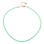 Zilveren halsketting met Colombiaanse smaragden