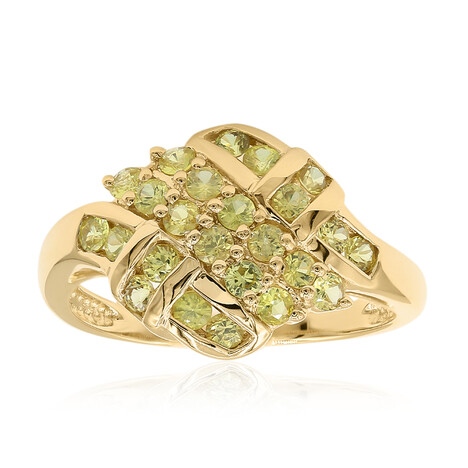 Anillo en oro con Zafiro amarillo