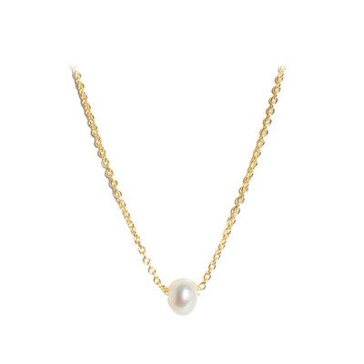 Collier en argent et Perle blanche de culture d'eau douce (Joias do Paraíso)