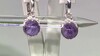 Pendientes en plata con Charoita