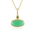 Collana in argento con Crisoprasio (KM by Juwelo)