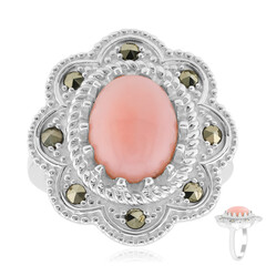 Pinkfarbener Opal-Silberring (Annette classic)