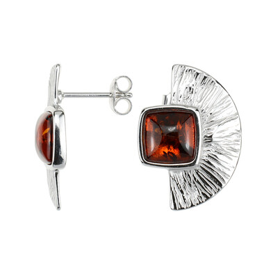 Orecchini in argento con Ambra Baltica (MONOSONO COLLECTION)