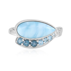 Anello in argento con Larimar (KM by Juwelo)