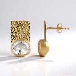 Orecchini in argento con Quarzo Bianco (MONOSONO COLLECTION)