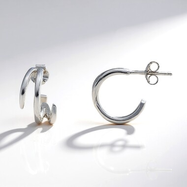 Pendientes en plata (Joias do Paraíso)