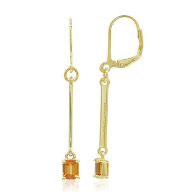 Oranger Saphir-Silberohrringe (MONOSONO COLLECTION)