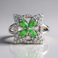 Anello in argento con Tsavorite della Tanzania