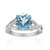 Bague en argent et Topaze bleu ciel