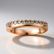 Anillo en oro con Diamante rosa de Francia de Argyle SI1 (Annette)