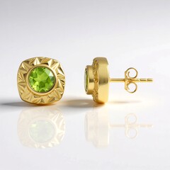 Orecchini in argento con Peridoto (de Melo Essence)