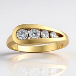 Anello in oro con Diamante SI1 (G) (Annette)