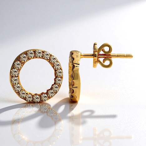 Orecchini in oro con Diamante Rose de France SI1 di Argyle (Annette)