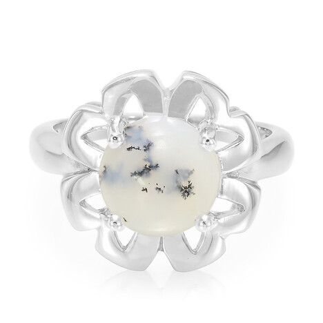 Dendriten-Achat-Silberring