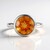 Anello in argento con Quarzo Arancione (MONOSONO COLLECTION)