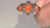 Anillo en plata con Ostra espinosa naranja (Desert Chic)