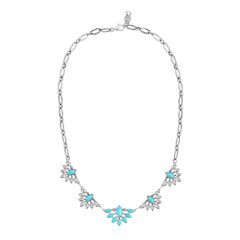 Zilveren halsketting met een Sleeping Beauty Turkoois (Desert Chic)