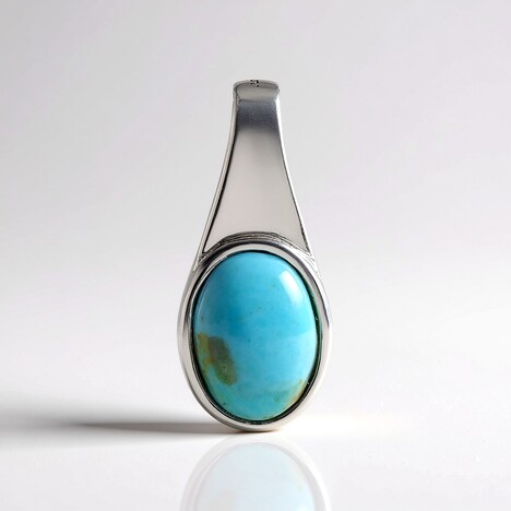 Ciondolo in argento con Turchese Kingman Mohave Blu