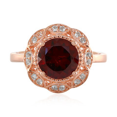 Bague en argent et Grenat du Mozambique