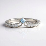 Gouden ring met een Braziliaanse Aquamarijn (CIRARI)