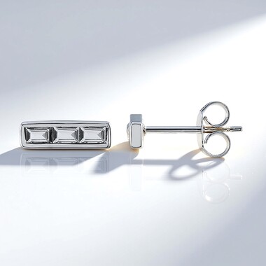 Zircon Silver Earrings