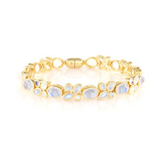 Bracelet en argent et Pierre de lune bleue