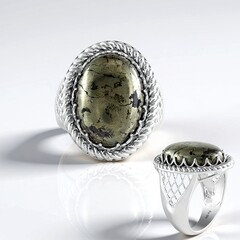 Anello in argento con Apache Gold Stone