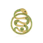 Tansania-Tsavorit-Silberanhänger