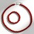 Parure en argent et Onyx rouge
