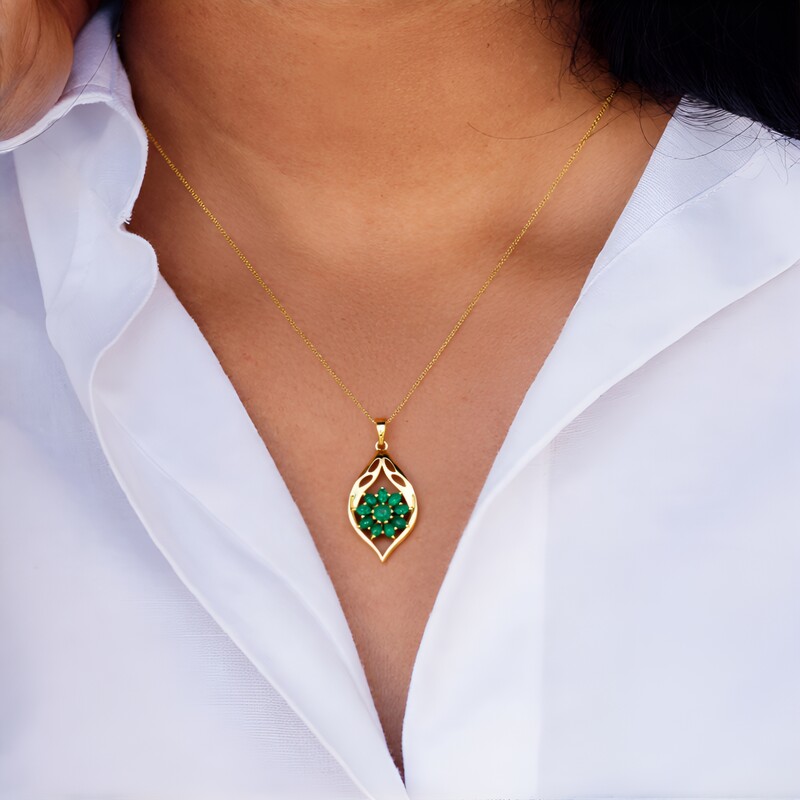 Colgante en plata con Esmeralda de Colombia (de Melo Essence)