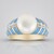 Bague en argent et Perle blanche de culture d'eau douce (TPC)