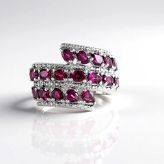 Anello in argento con Rodolite