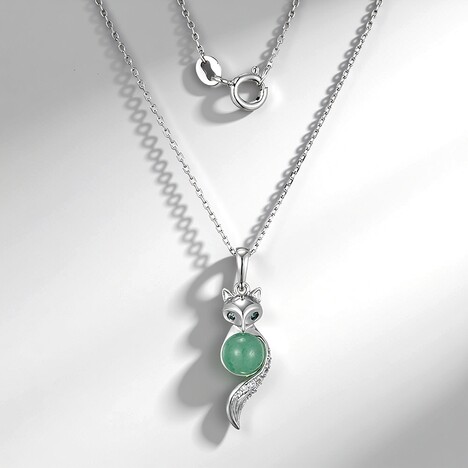 Collana in argento con Avventurina Verde