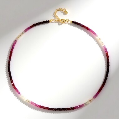 Collier en argent et Rubis de Madagascar