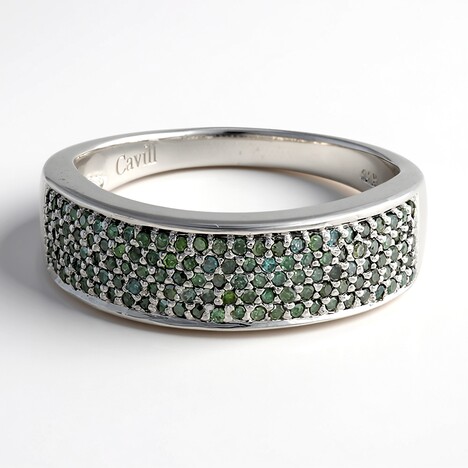 Anello in argento con Diamante Fancy