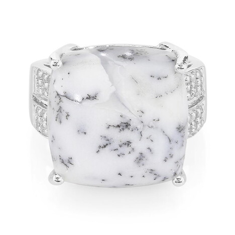 Bague en argent et Agate dendritique